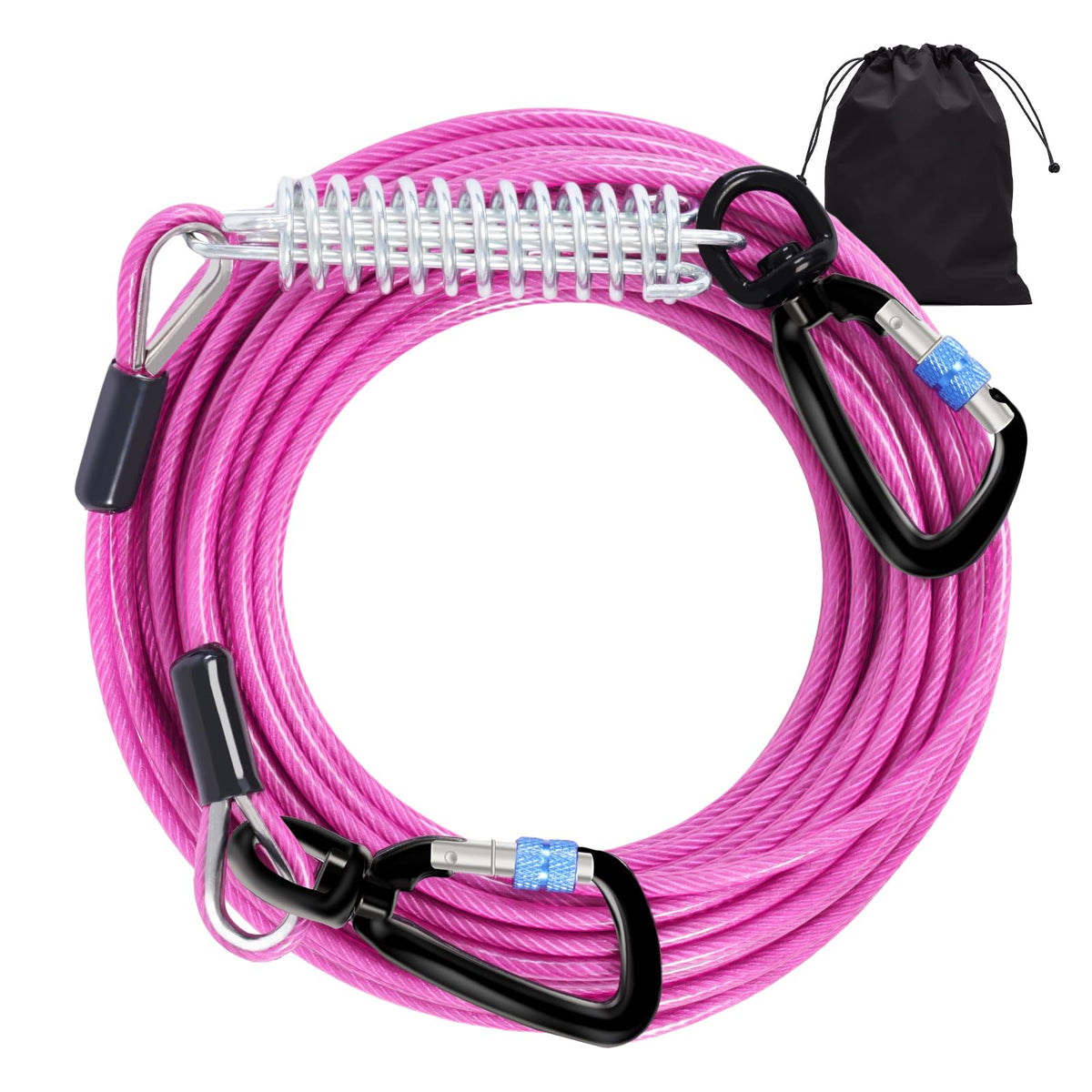 Cable de amarre para patio 50 pies de Snagle Paw, libertad segura en exterior.