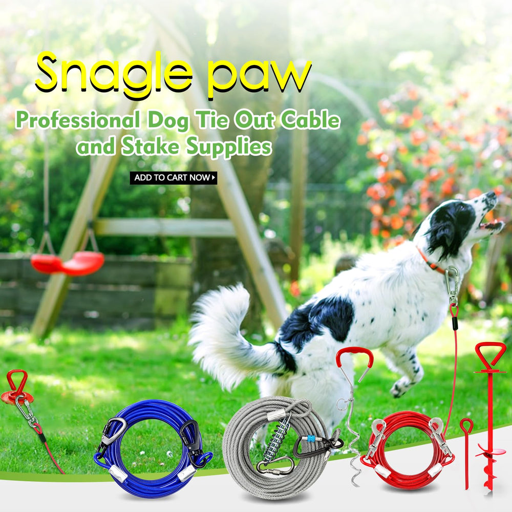 Snagle Paw cable anti mordidas y recubierto, ideal para exteriores y entrenamiento básico.