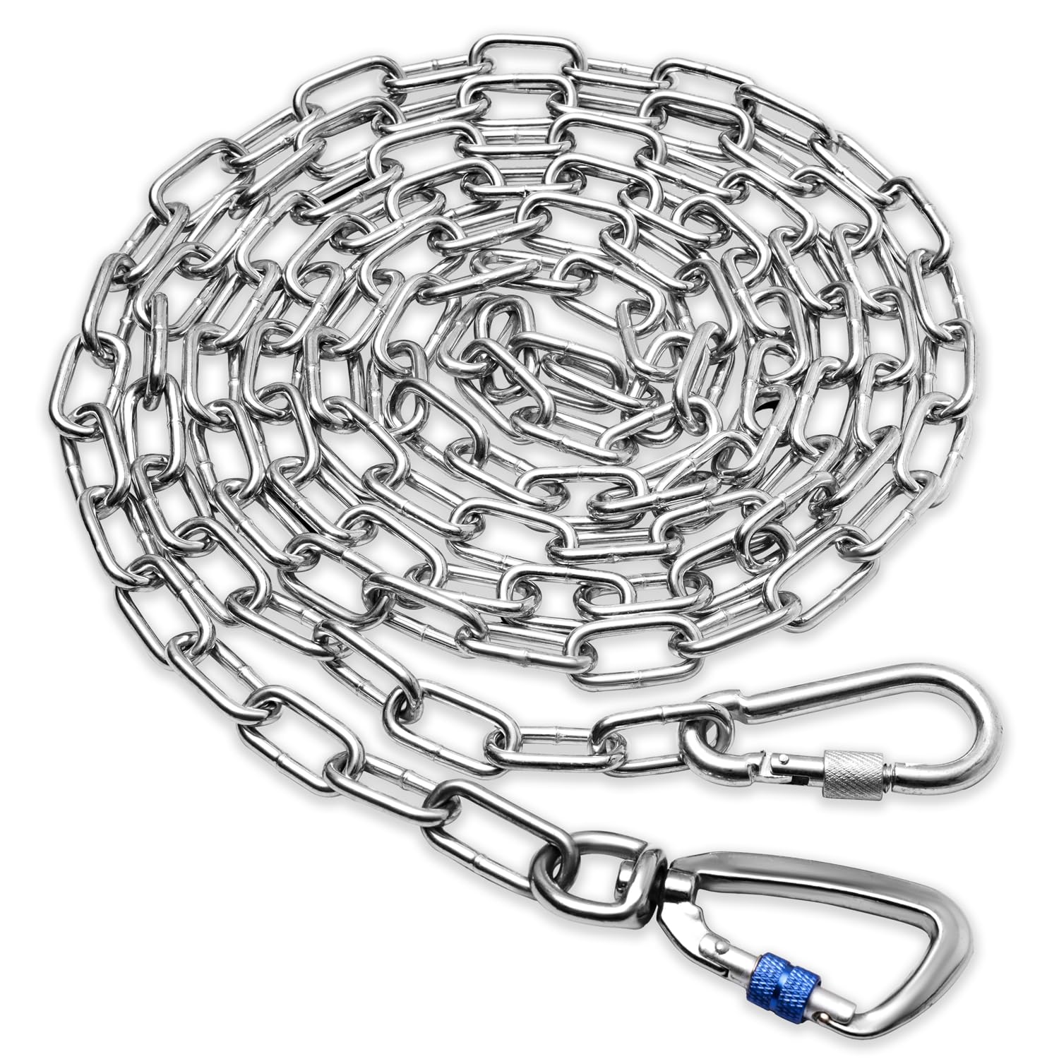 Cadena Snagle Paw 15 ft con gancho giratorio para paseos.