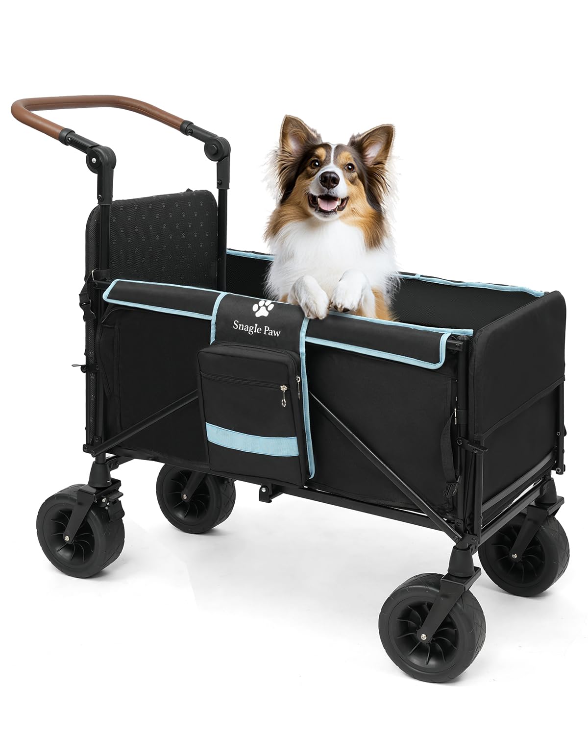 Snagle Paw cochecito para perros grandes con rampa antideslizante y acceso seguro