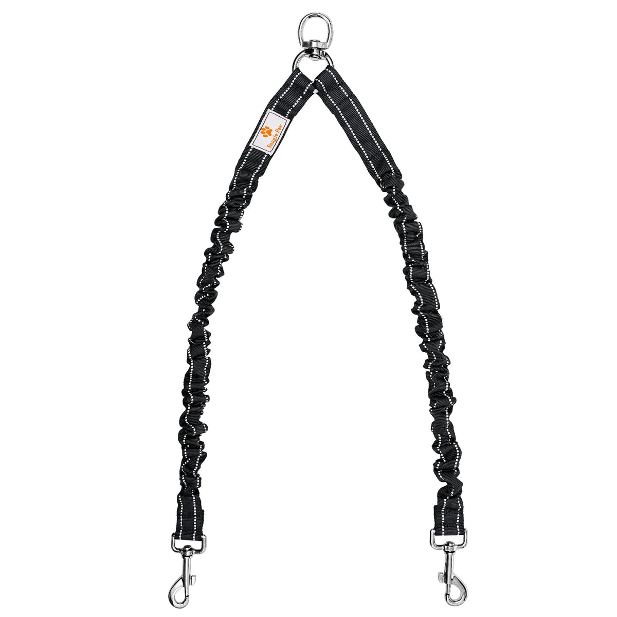 Snagle Paw correa doble para perros con giro 360° para paseos estables.