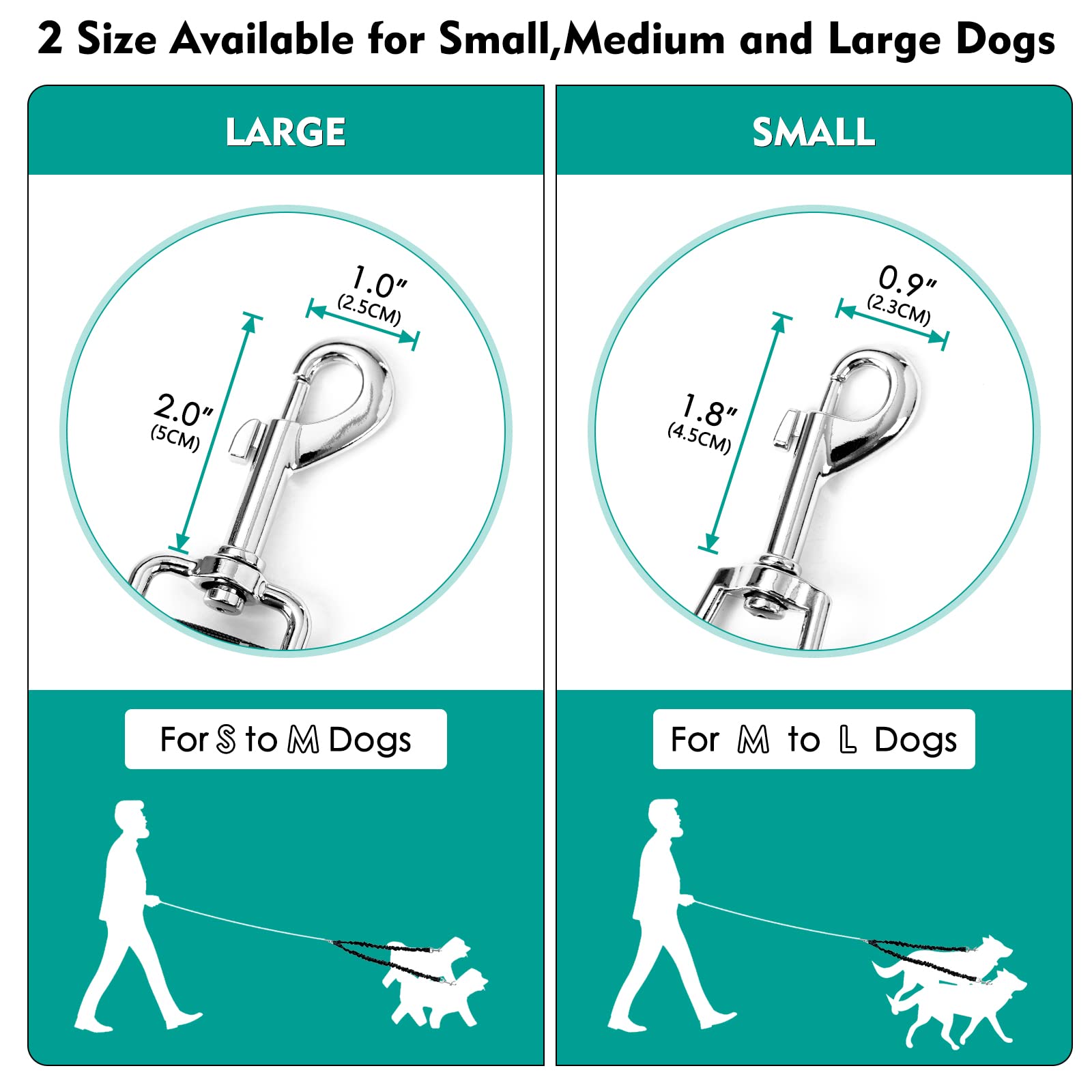 La correa doble Snagle Paw de nylon resistente para uso diario.