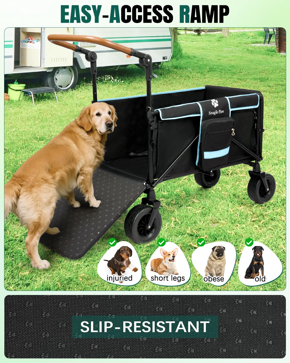 Snagle Paw espacio trasero ampliado para mayor comodidad de perros grandes