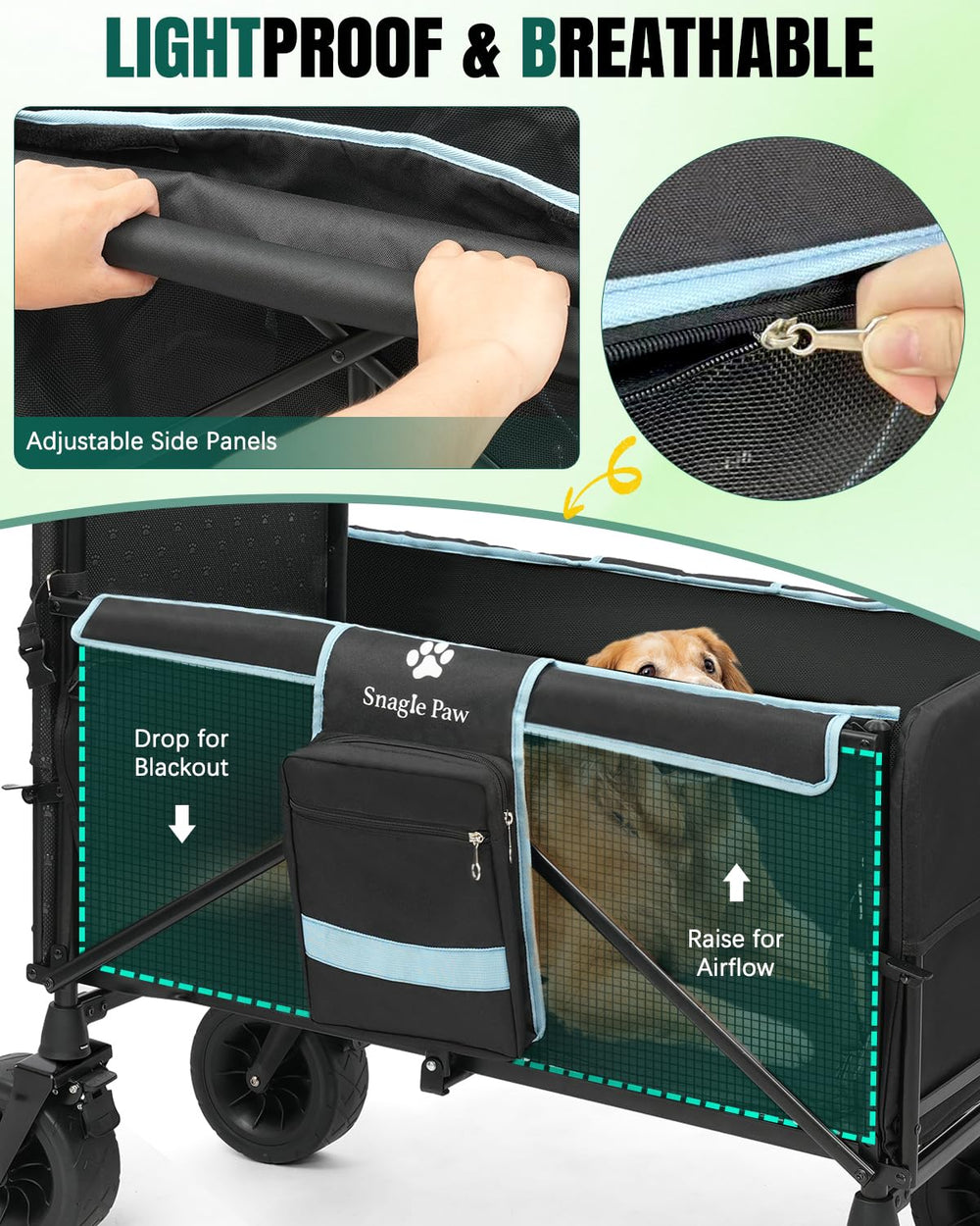 Snagle Paw manija de cuero ajustable para mayor confort
