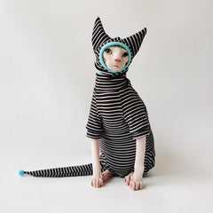 SNIXFEVER tela suave en camisa, comodidad diaria para felino