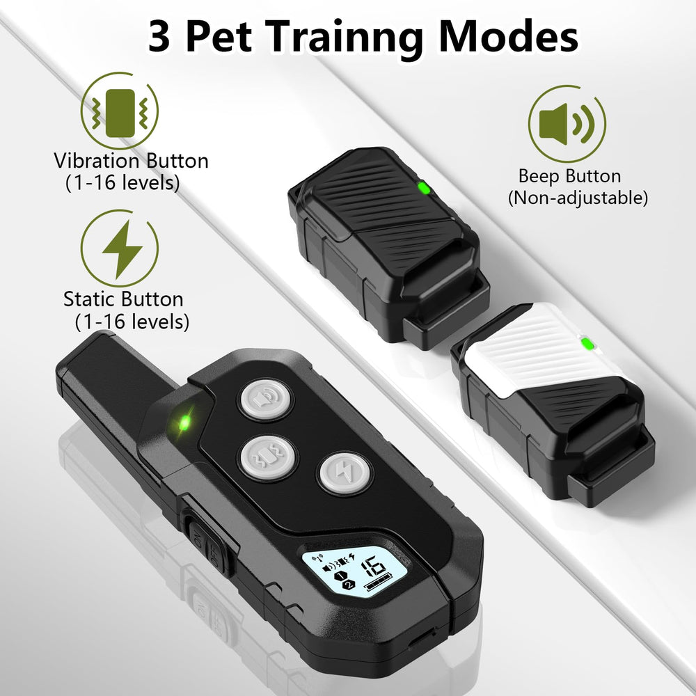 Snsng collar muestra la pantalla de batería para recarga puntual.