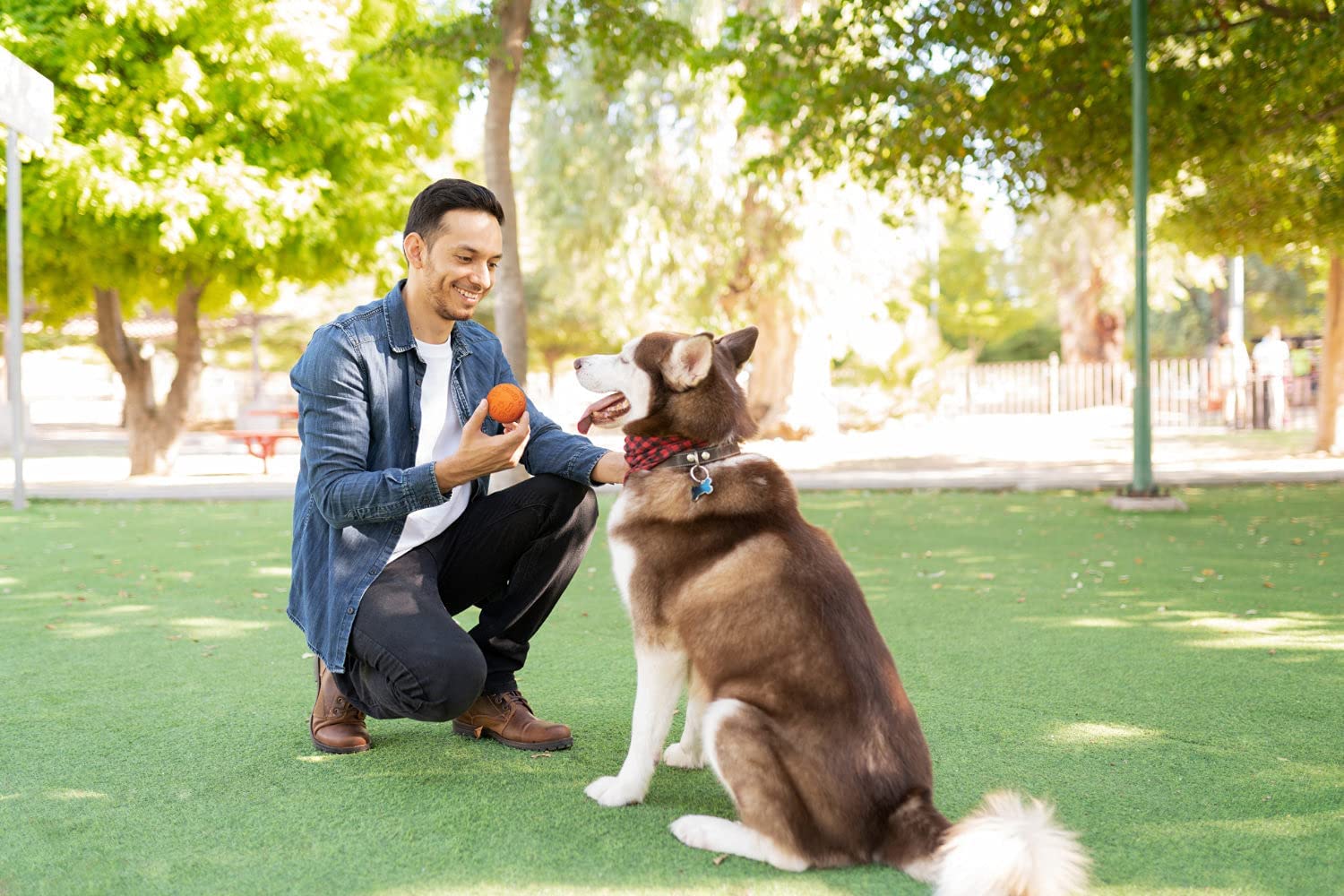 Pelotas Snug de goma natural, fáciles de limpiar tras paseos y juegos.