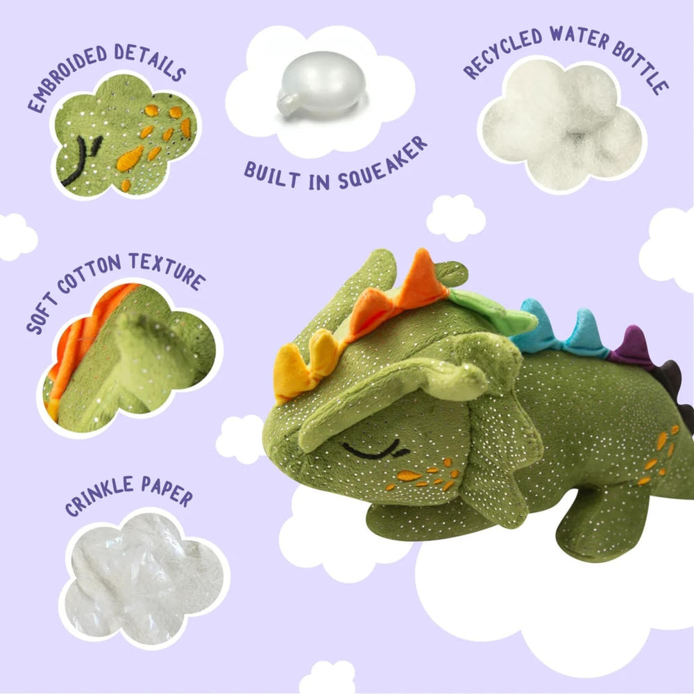 Drowsy Dragon de SNUGAROOZ con crujidos para estimular el juego.