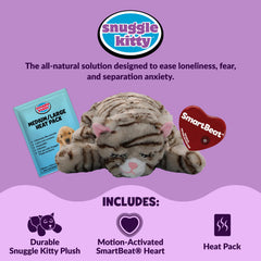 Peluche suave de Snuggle Kitty para consuelo nocturno.