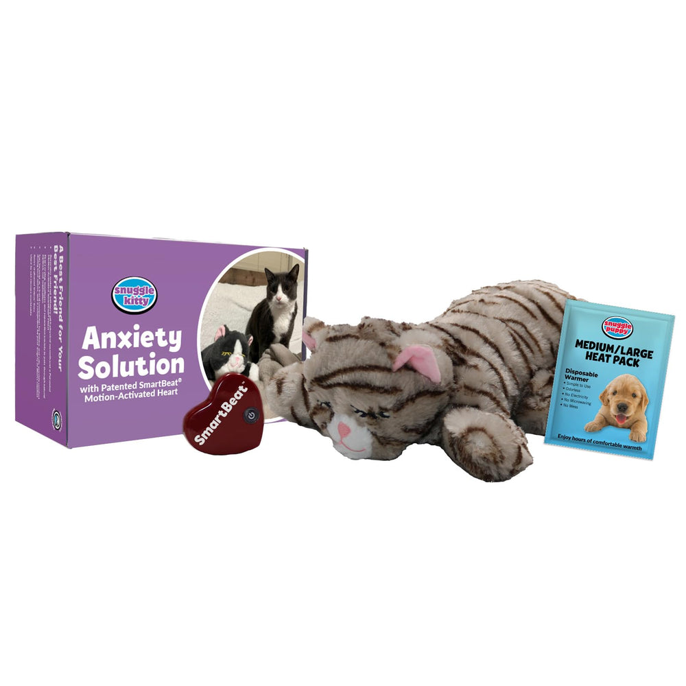 Snuggle Kitty con pulso real para calmar al gato.