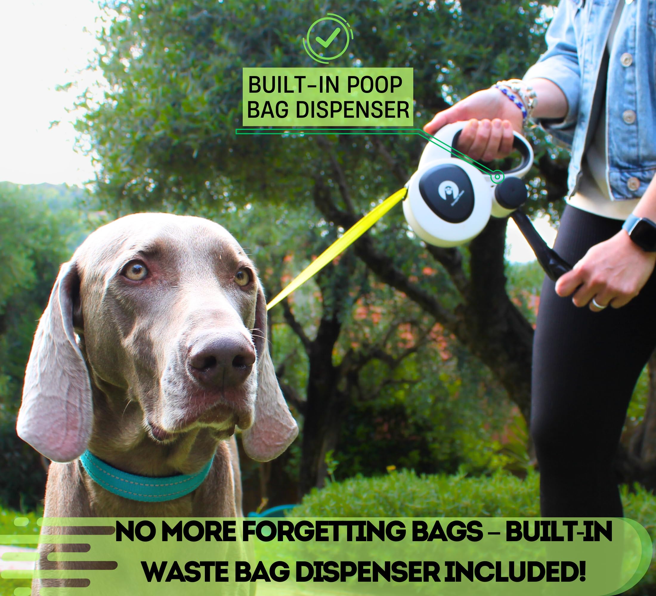Snuggle Paws cable extensible resistente a mordidas para perros activos.