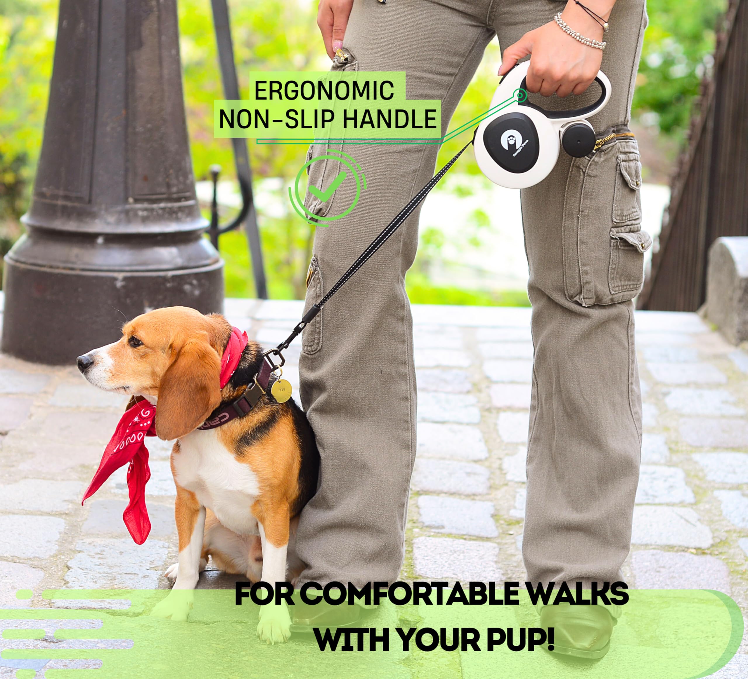 Snuggle Paws gancho reforzado para clips seguros en perros robustos.