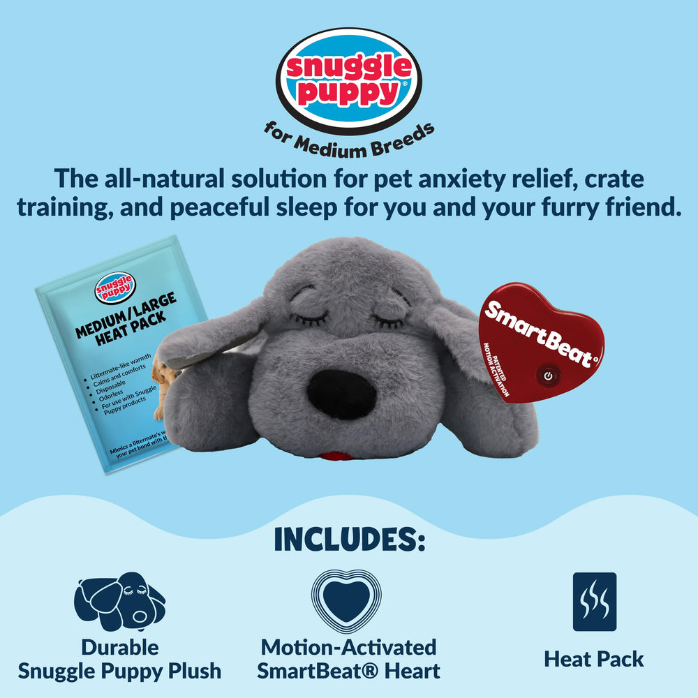 Snuggle Puppy con calentador extraíble para confort durante la siesta.