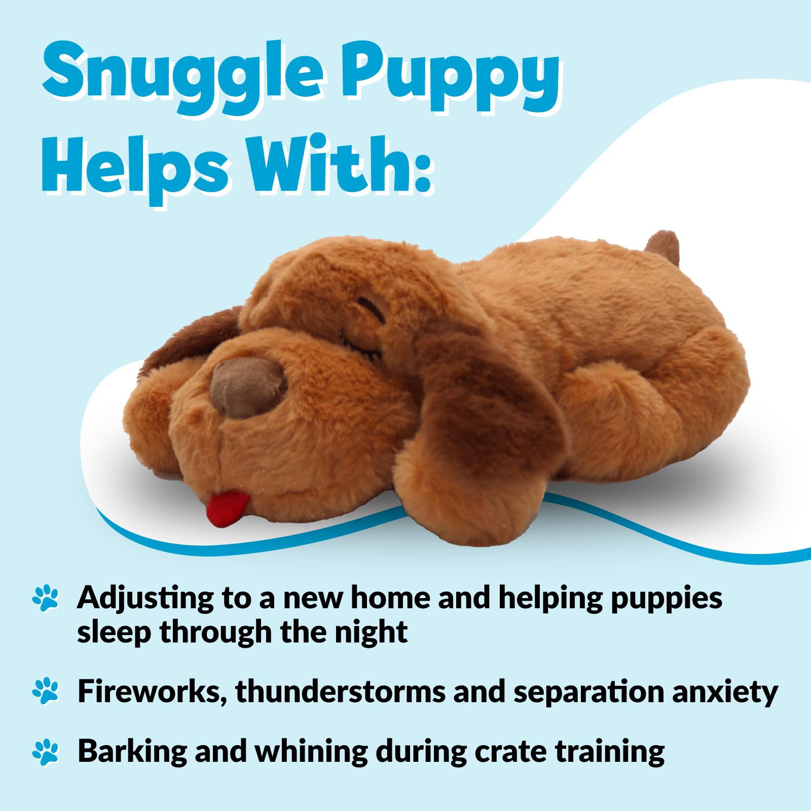 Snuggle Puppy con material hipoalergénico seguro para mascotas sensibles