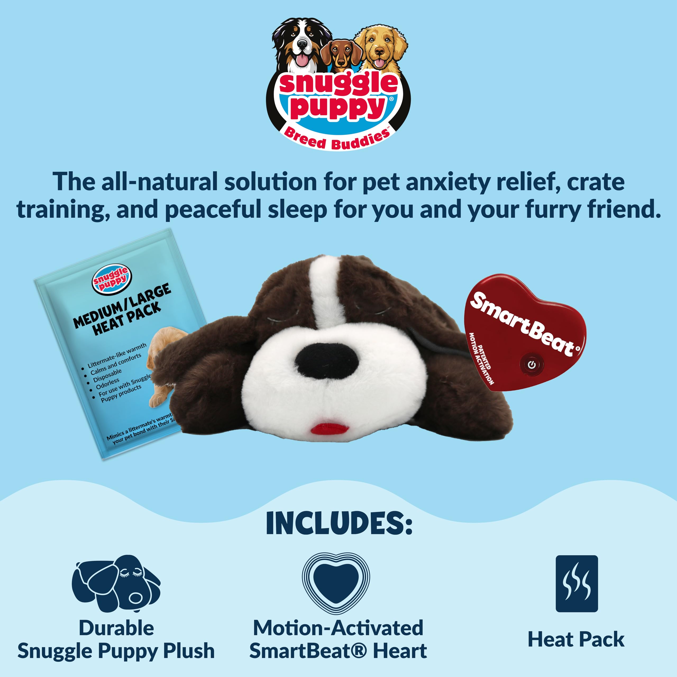 Snuggle Puppy Paquete de Calor Removible facilita limpieza y confort