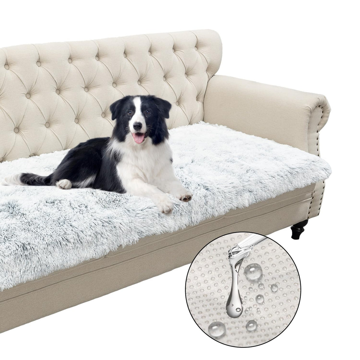 Tapete Snugglesinto para mascota con pelo largo, descanso cómodo.