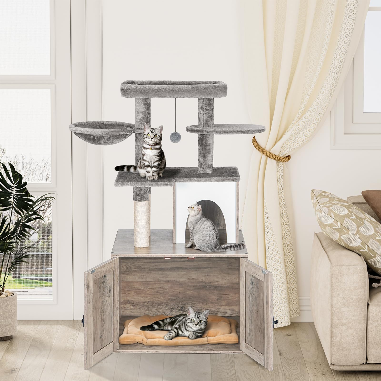 Postes de sisal dobles Snughome para rascar sin dañar.