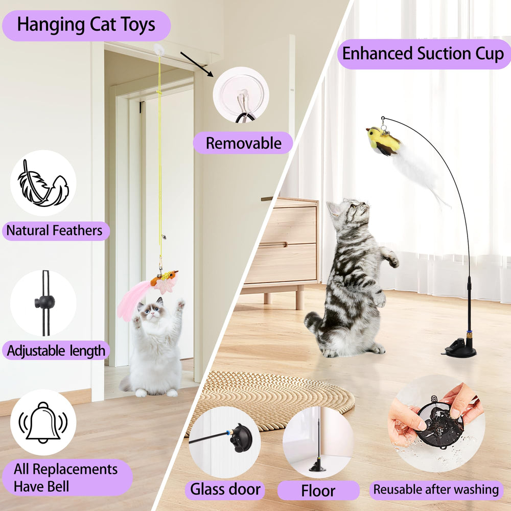 Soarer juguete para gato pajaro volador 3, aporta diversión segura y estimulante.