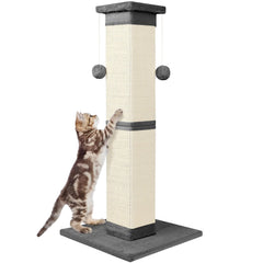 SOCATER poste de rascar 33 pulgadas, ideal para gatos grandes y evitar daños en muebles.