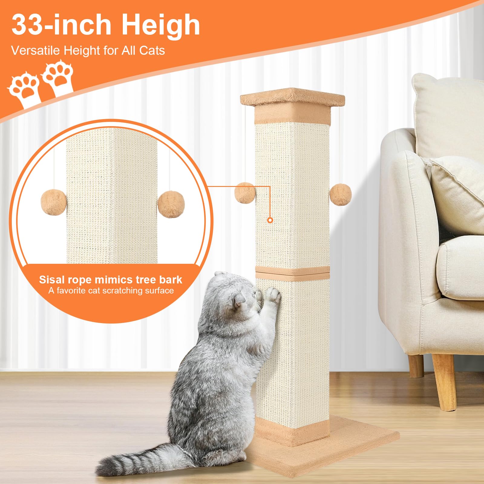 SOCATER proteccion muebles redirige el arañado hacia el poste