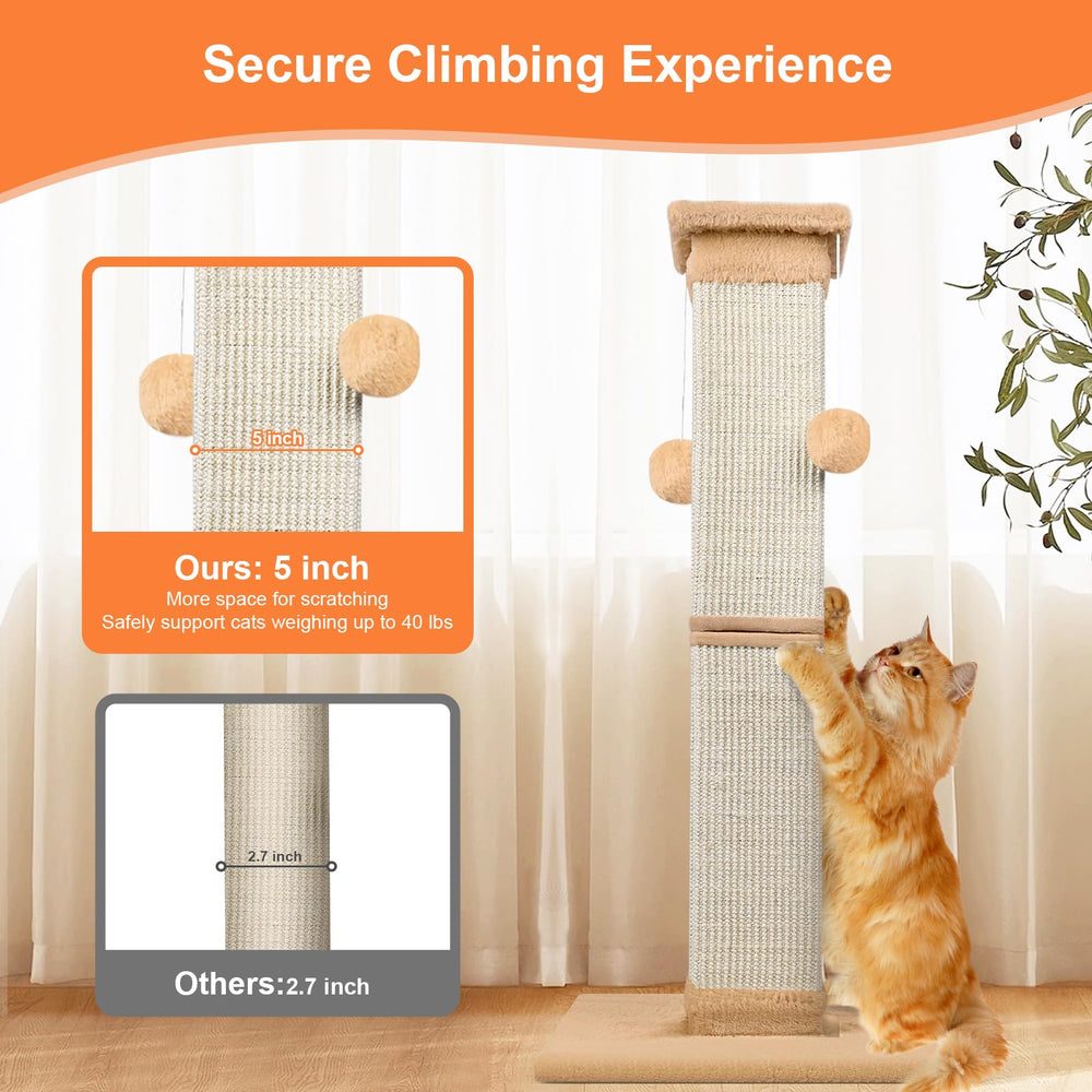 SOCATER superficie de sisal ofrece amplio rascar para gatos