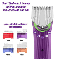 Cuchilla 5 en 1 de Sodaer con ajustes para longitudes variadas.