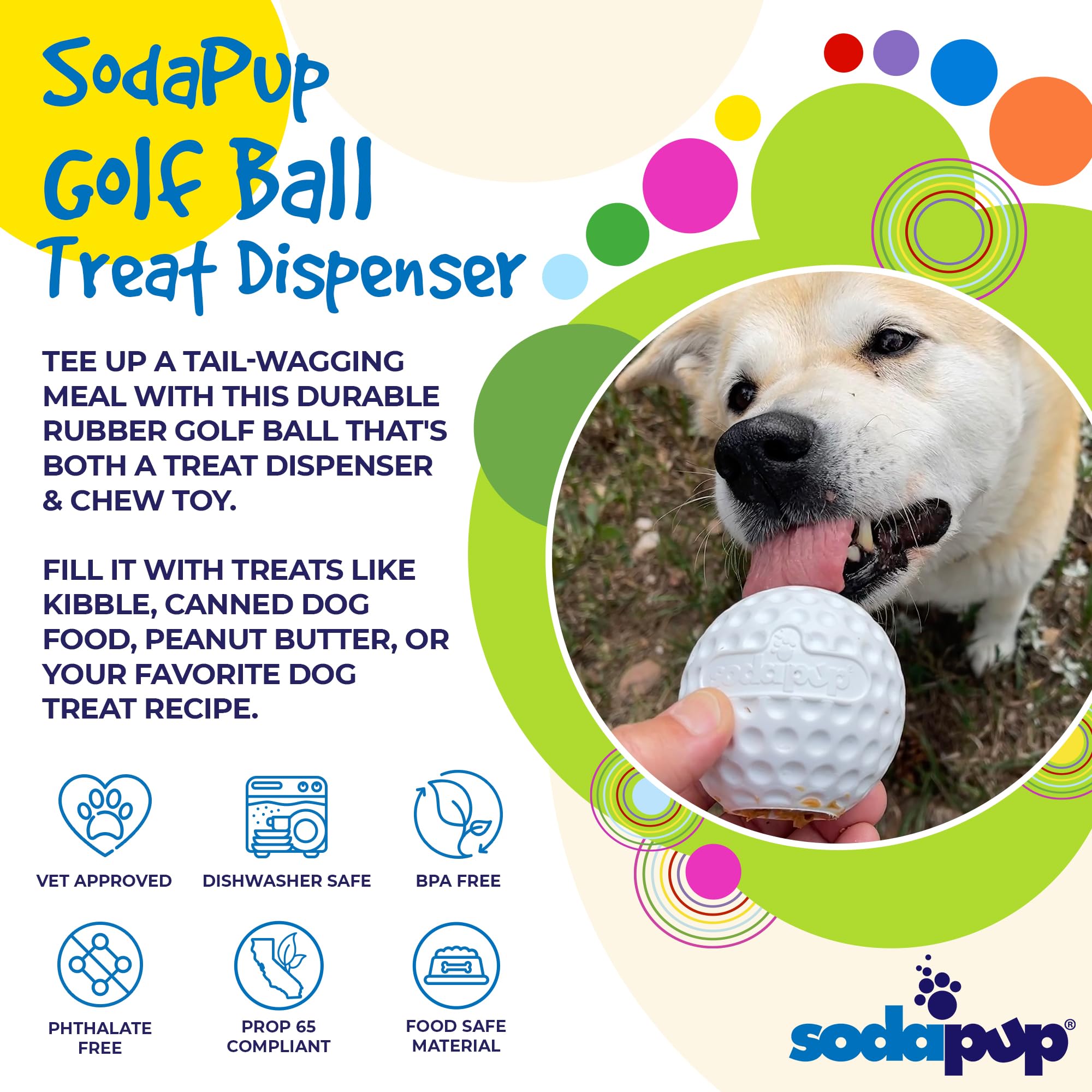 SodaPup bola de golf flotante para juegos en agua.