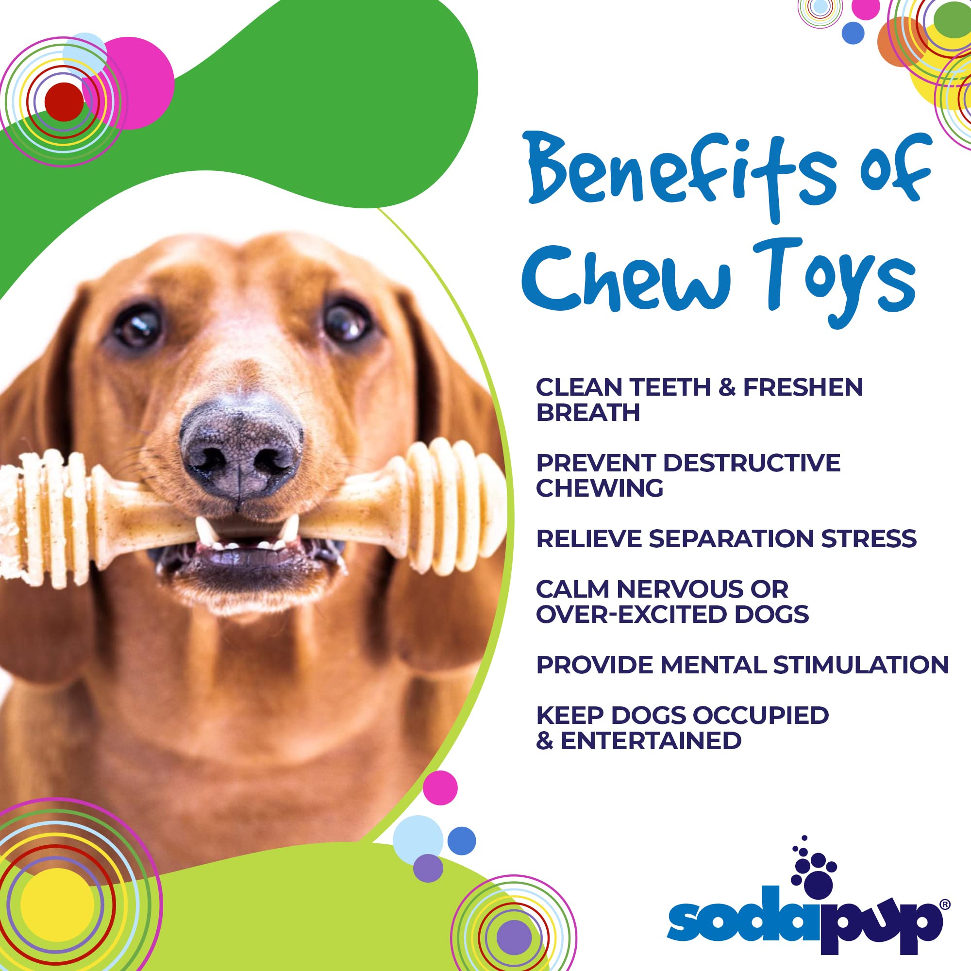 SodaPup Honey Bone: fomenta la higiene dental y reduce el masticado destructivo