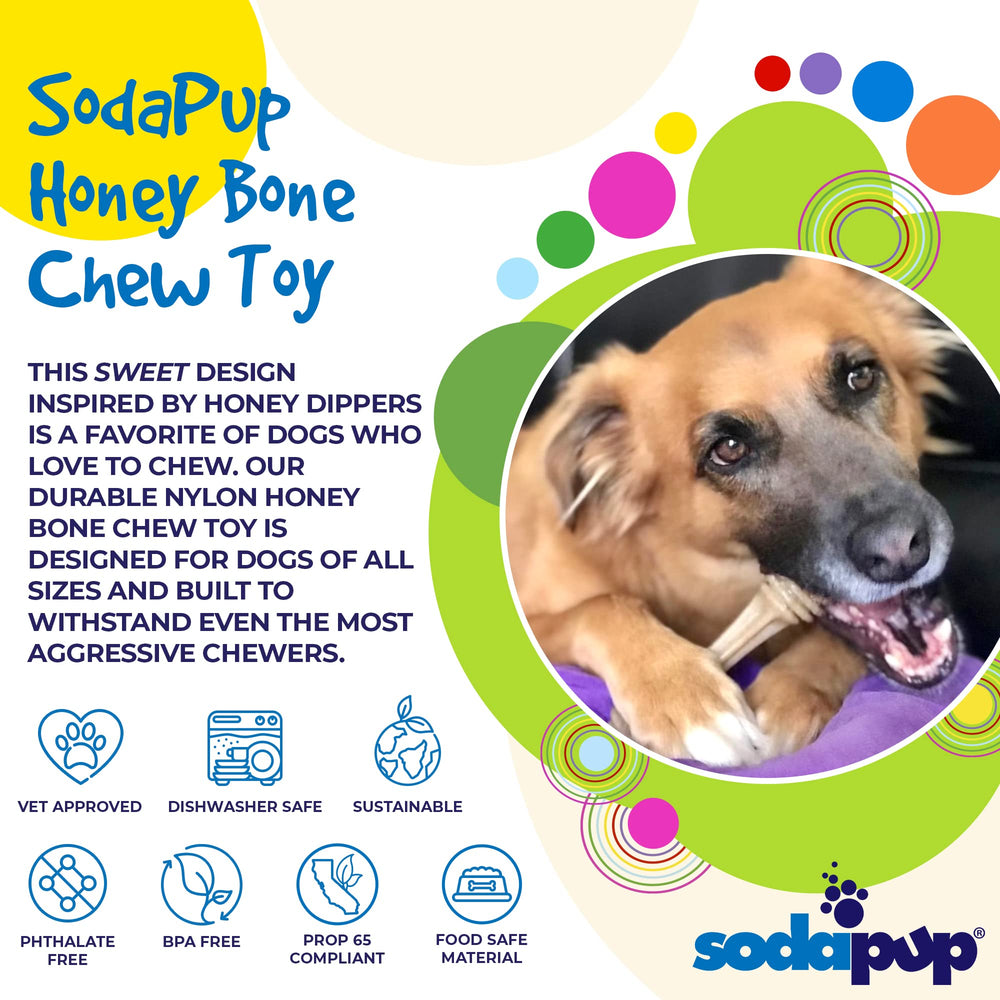 SodaPup Honey Bone: tamaño único, apto para todos los perros