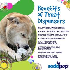 SodaPup material de goma no tóxico, seguro para mordidas de mascotas.