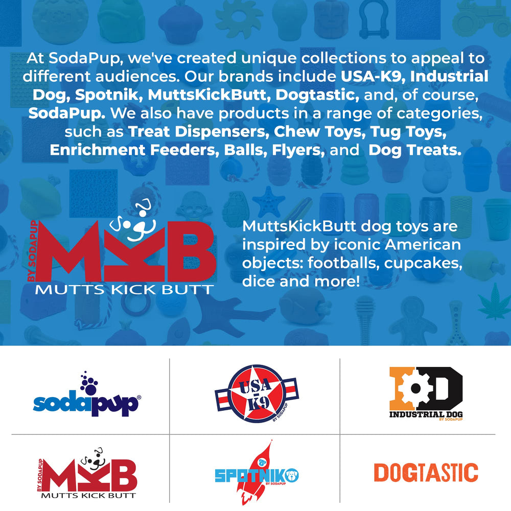 SodaPup MuttsKickButt: estimulación mental y juego para perros activos.