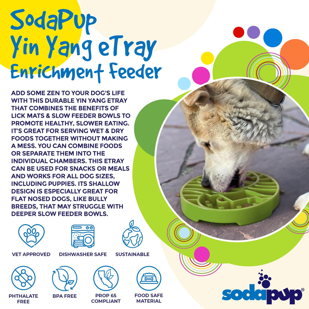 SodaPup Yin Yang eTray, material duradero que resiste mordidas y juegos