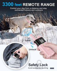 SODOG control remoto alcance 1000 metros rosa para entrenamiento a distancia.