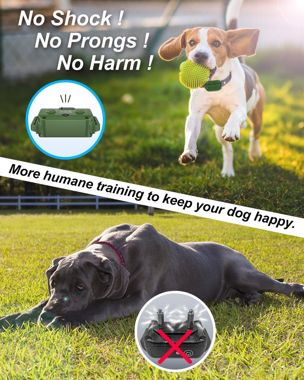 SODOG vibración-niveles-1-16, intensidad ajustable para perros obstinados.