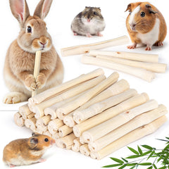 Sofier pack 300 g de palitos de bambú dulces para conejos, snack seguro.