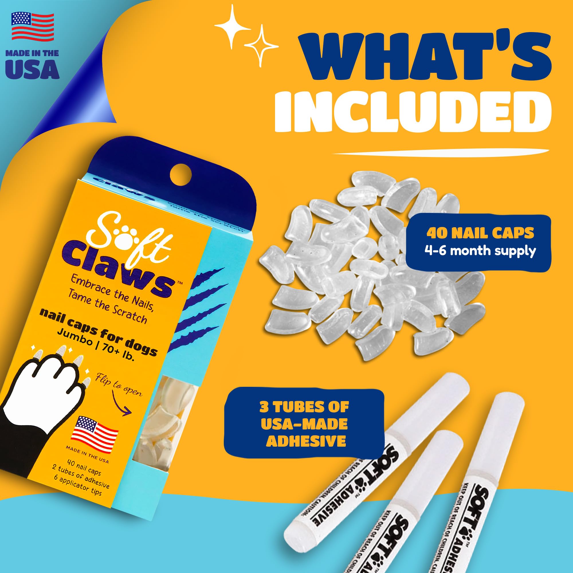 Soft Claws para perros grandes, tamaño 70 libras o más