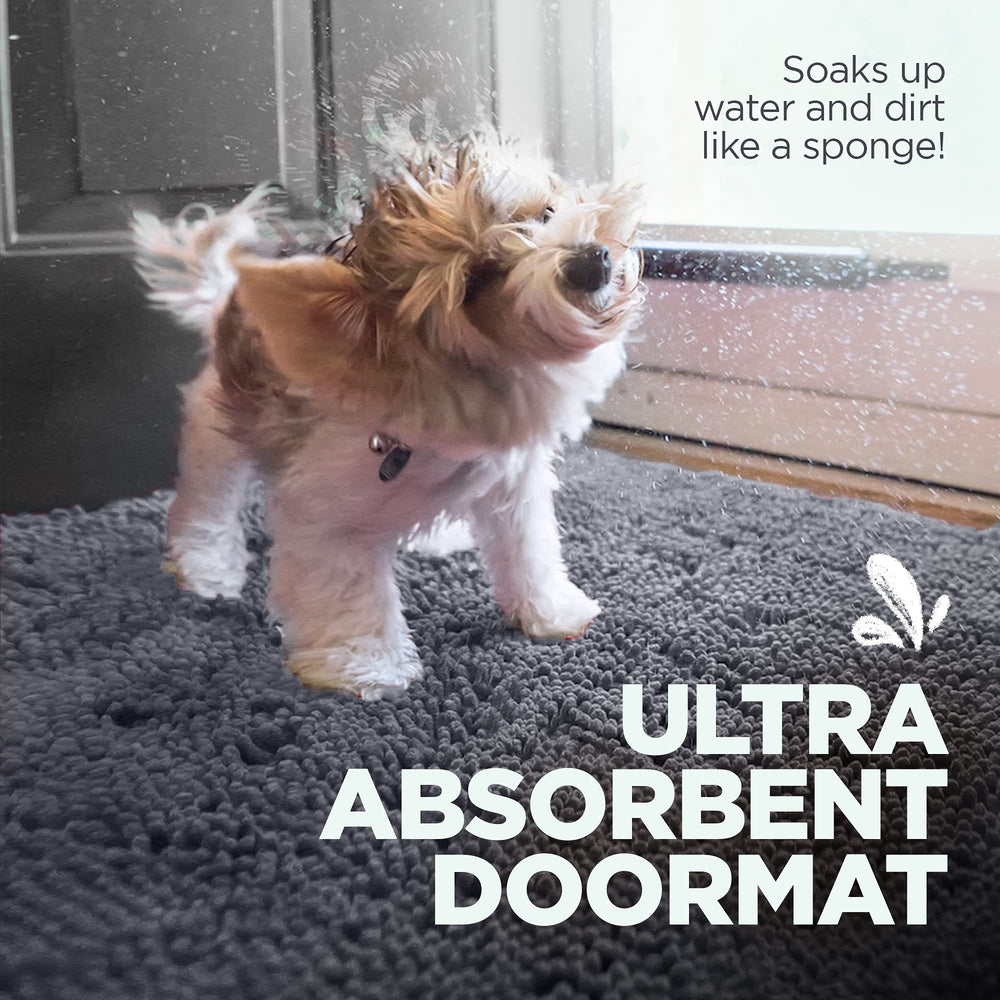 Soggy Doggy Doormat con base antideslizante mantiene el acceso seguro