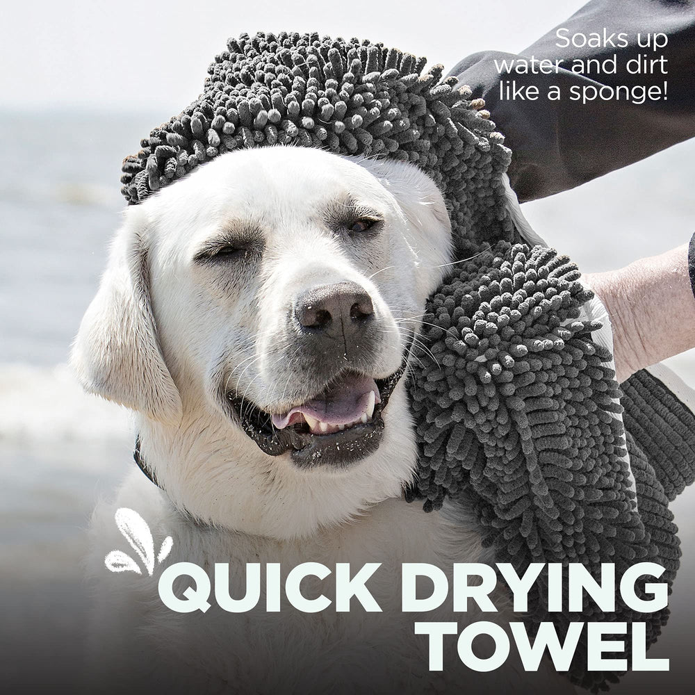 Soggy Doggy Doormat toalla con bolsillos para manos facilita secado