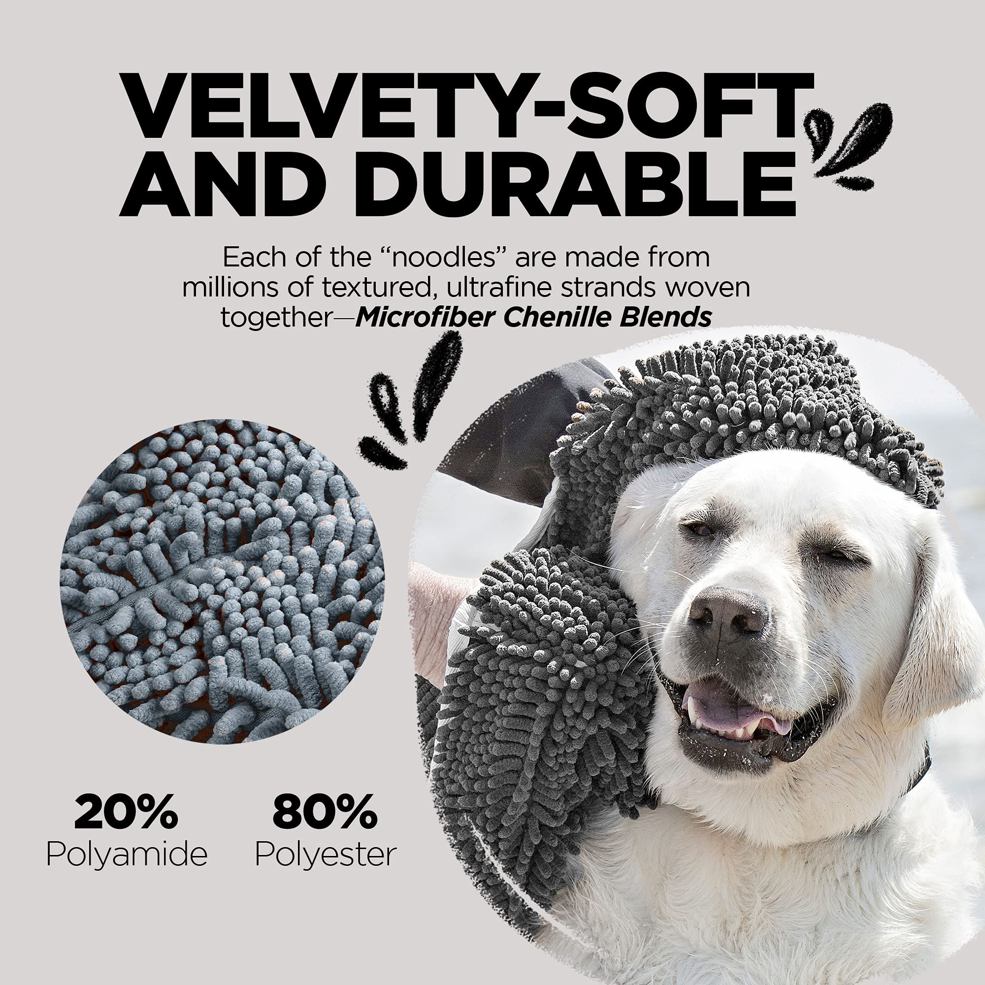 Soggy Doggy Doormat chenille suave absorbe humedad sin frotar