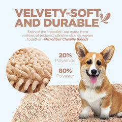 Soggy Doggy Doormat durabilidad chenille para uso diario y lavados repetidos.