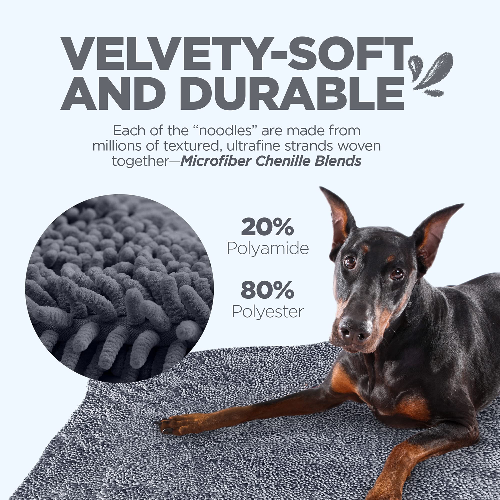 Soggy Doggy Doormat es lavable a máquina para fácil mantenimiento diario