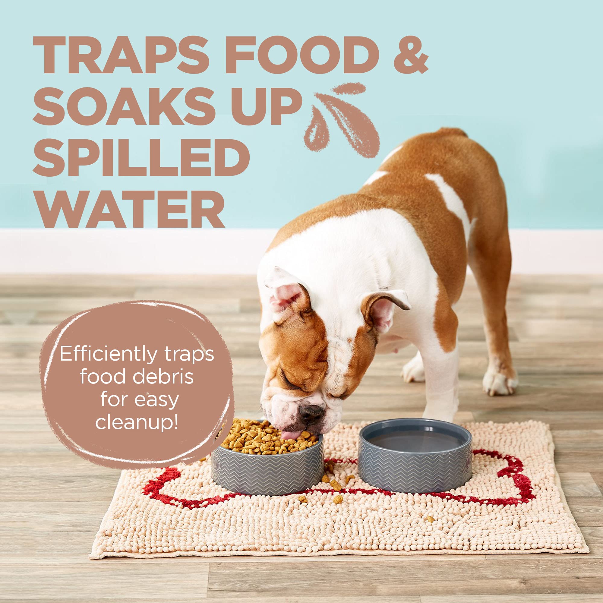 Soggy Doggy Slopmat absorbe humedad, ideal para cuencos.