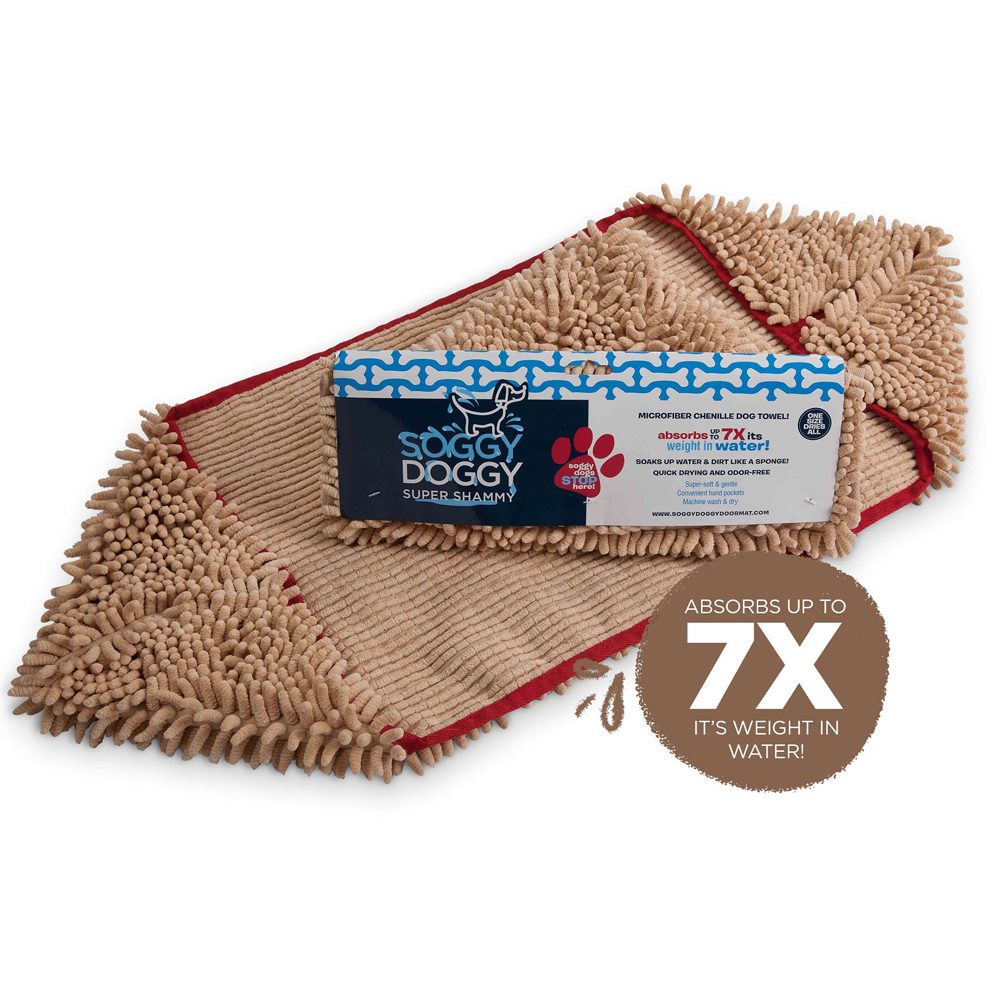 Soggy Doggy Super Shammy: talla 31x14 adecuada para casa y coche