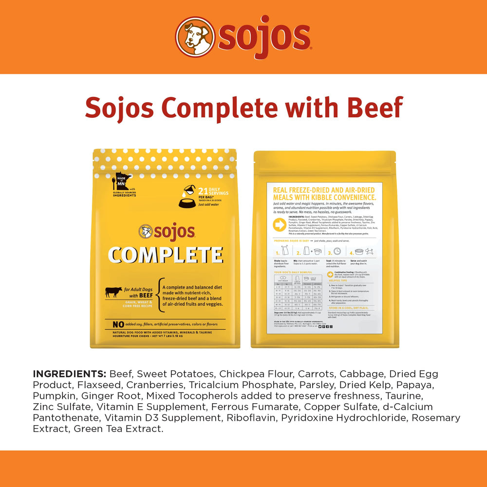 Sojos alimento crudo sin cereales, conveniente para dieta especial.