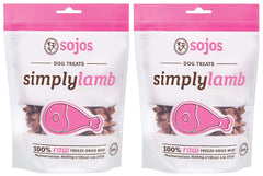 Premios de cordero liofilizados de SOJOS para perros, sabor intenso para entrenamiento.