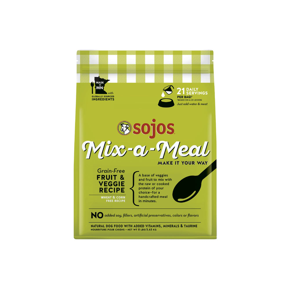 Sojos Mix-A-Meal: base de vegetales y frutas, listo para combinar con proteína.