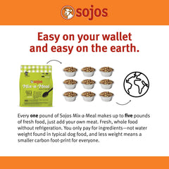 Sojos Mix-A-Meal: preparación rápida para comidas frescas para perros.