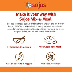 Sojos Mix-A-Meal: proceso de deshidratación seguro y natural.