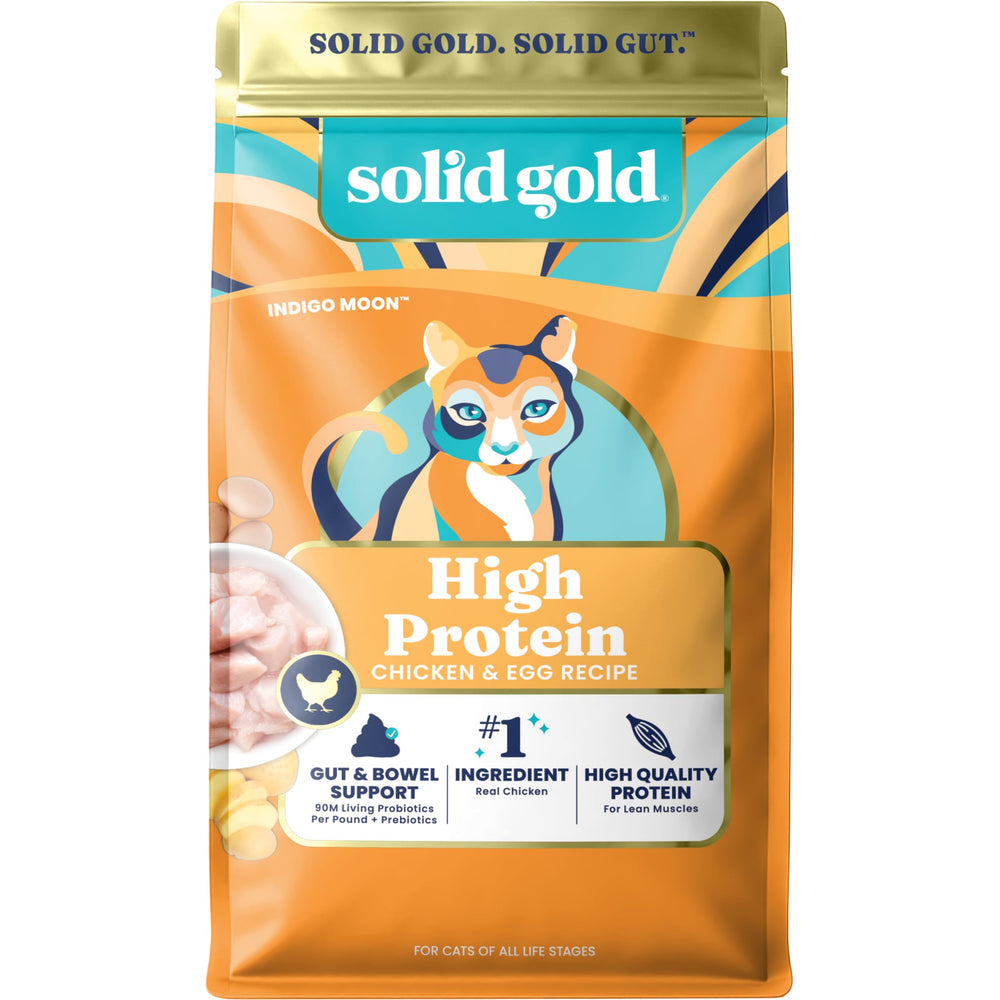 Solid Gold Alimento Seco para Gato, envase 6 lb, ideal para control de porciones sin granos.