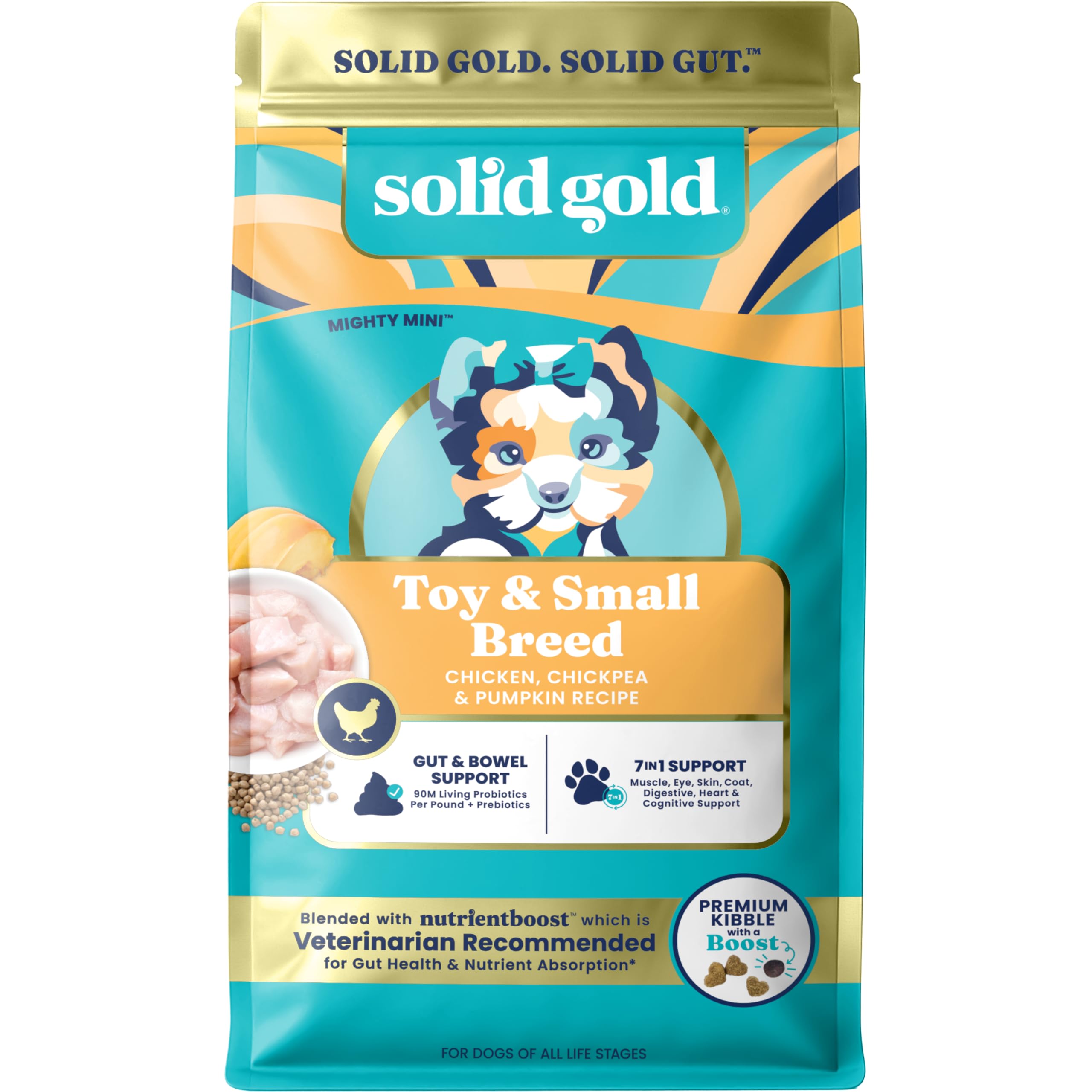 Solid Gold croquetas pequeñas para razas pequeñas con pollo.